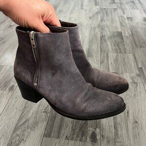 Sendra Suede Biker Leather Boots Ankle Booties Made in Spain Sz 8.5